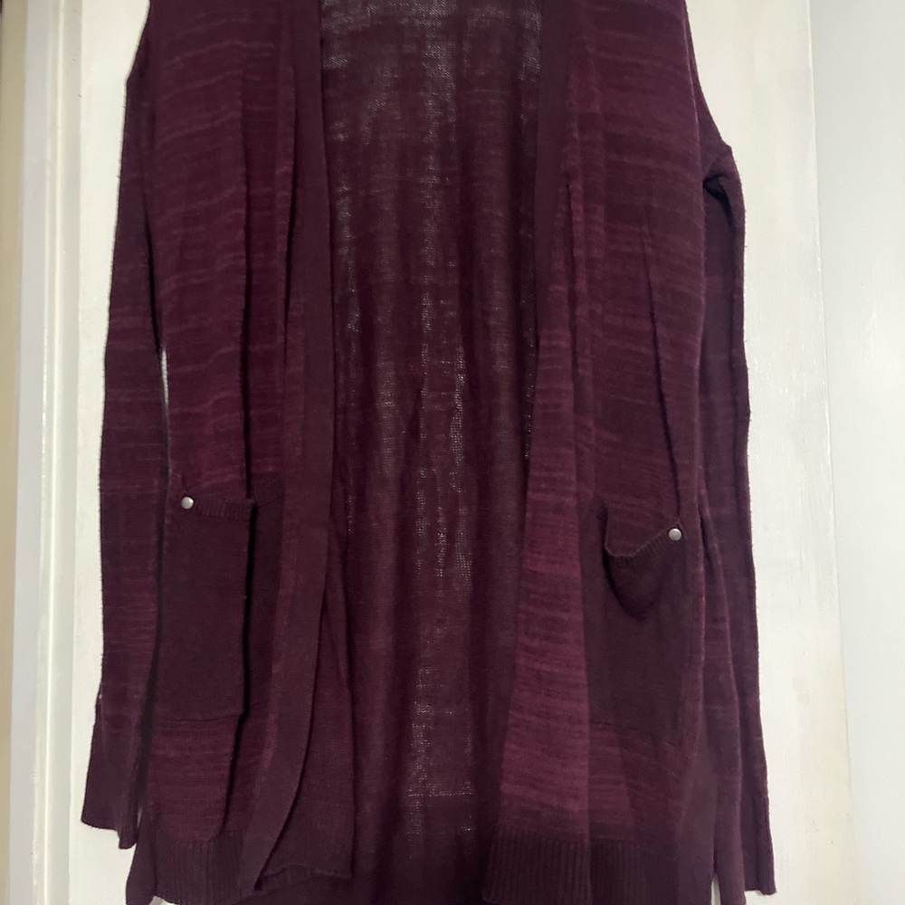 Calvin Klein Burgundy Cardigan | Size Small
